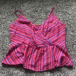 colorful striped top